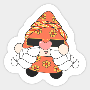 summer Retro vintage Groovy Gnome with cute funny and cheerful character that is going to have the smiles on your face. Sticker
